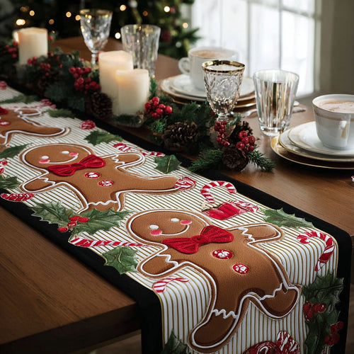 Gingerbread Spirit Quilted Table Runner NCU0DK11550