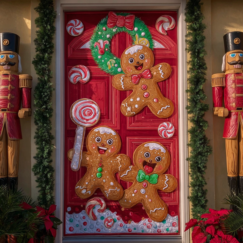Gingerbread Tale Quilted Door Cover NCU0DK11251