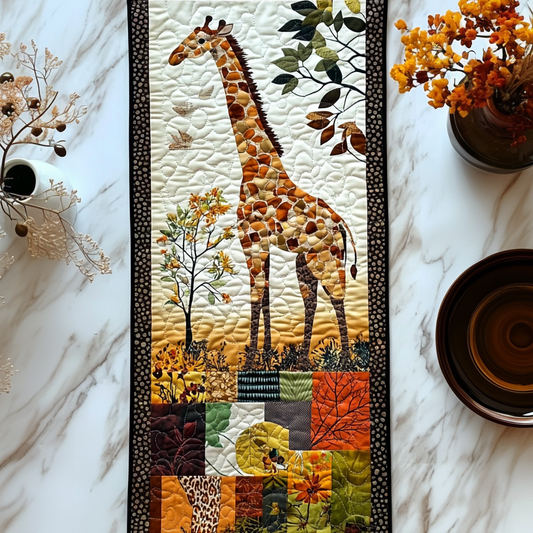 Giraffe In Safari Quilted Table Runner NCU0PT620