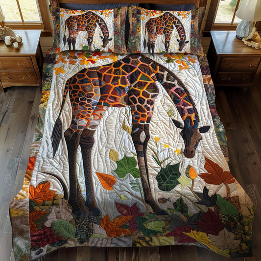 Giraffe Wilderness 3-Piece Quilted Bedding Set NCU0PT225