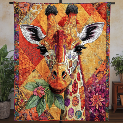 Giraffe Bloom Quilted Blanket NCU0VH5448