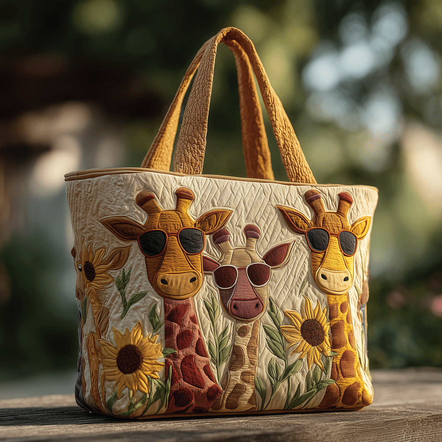 Giraffe Style Quilted Tote Bag NCU0TH2749