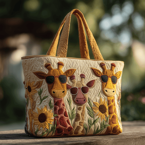 Giraffe Style Quilted Tote Bag NCU0TH2749