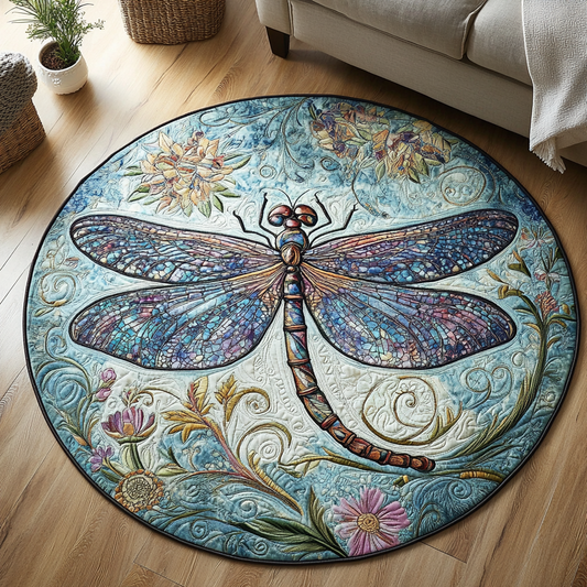 Gliding Jewel Quilted Round Mat NCU0DK4642
