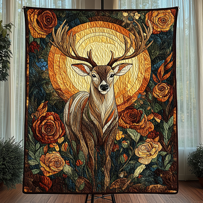 Glittering Stag Quilted Blanket NCU0VH1190
