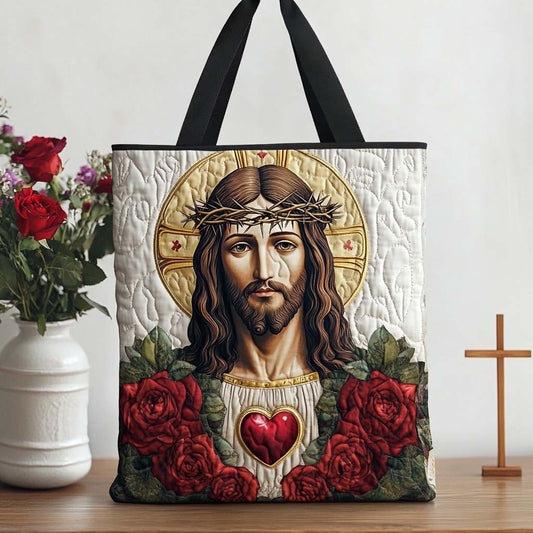Glorious Jesus Light Quilted Tote Bag NCU0NT8543