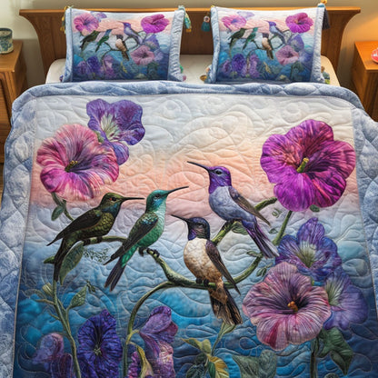 Glory Morning Sky Flight 3-Piece Quilted Bedding Set NCU0NT5845