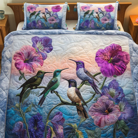Glory Morning Sky Flight 3-Piece Quilted Bedding Set NCU0NT5845