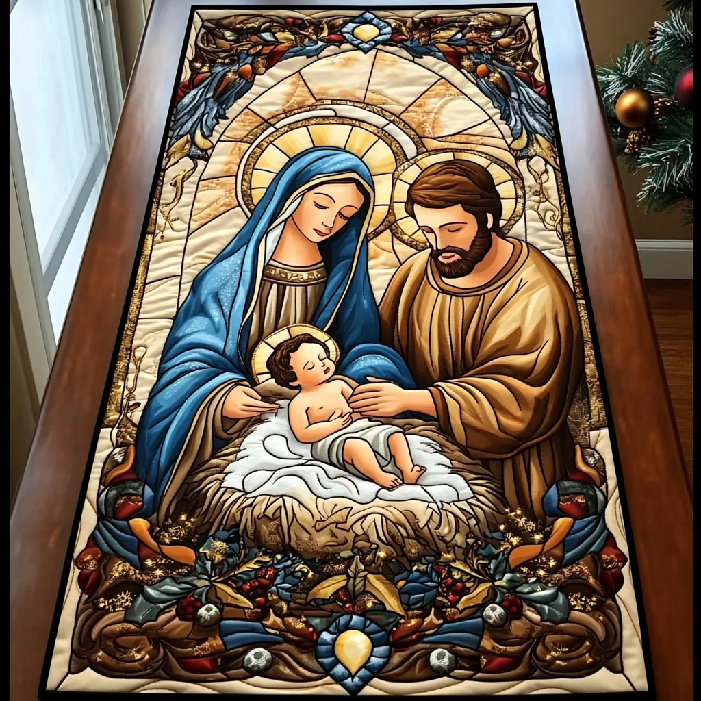 Glory in the Highest Quilted Table Runner NCU0DK1649