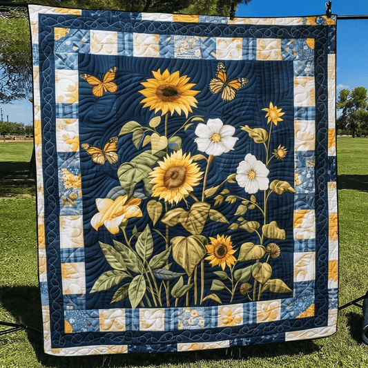 Glow Flower Quilted Blanket NCU0TH1009