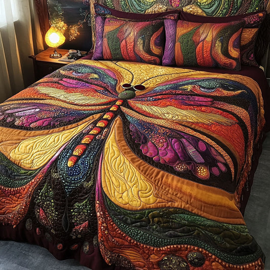 Glowing Wings 3-Piece Quilted Bedding Set NCU0PT4234