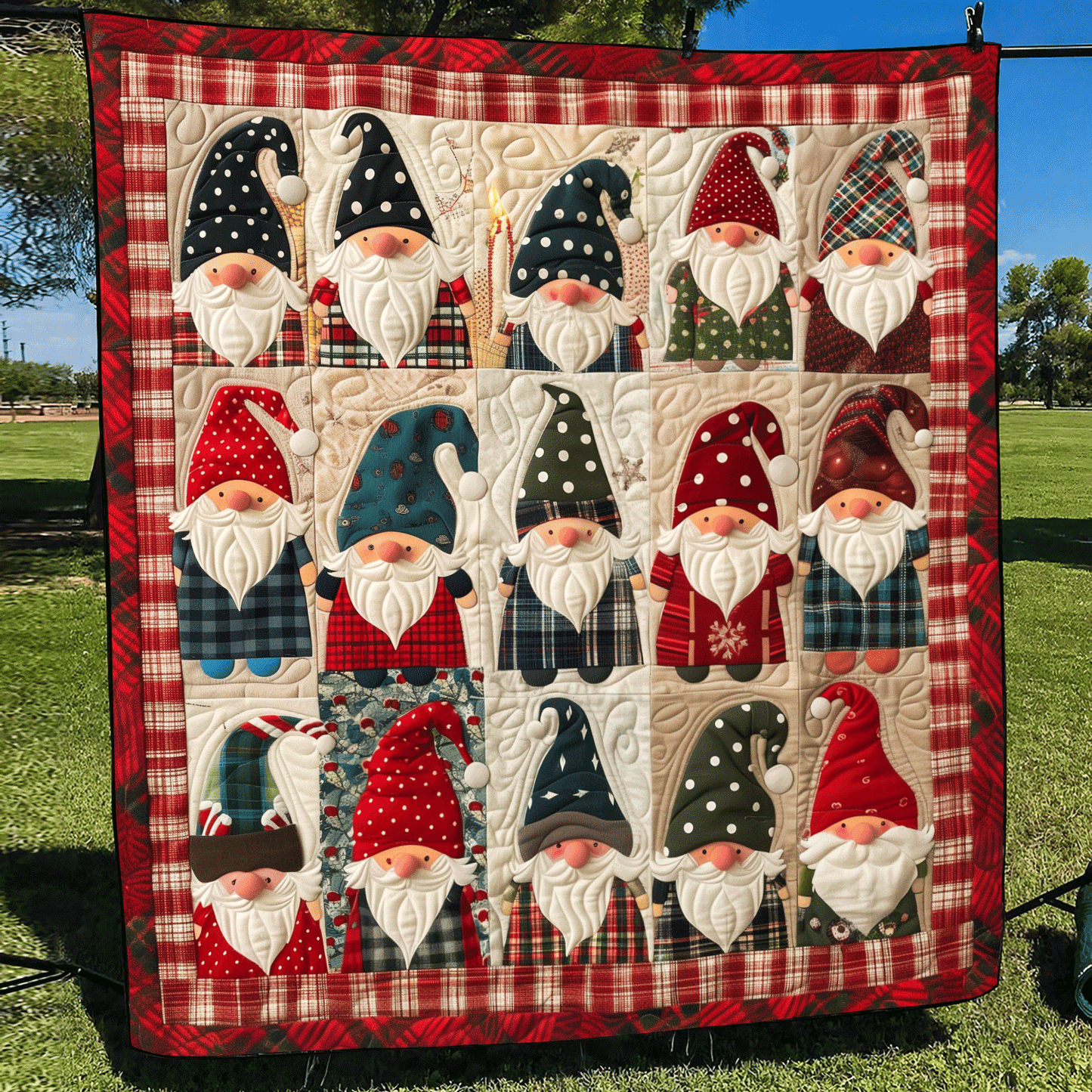 Gnome Huddle Quilted Blanket NCU0TH1033