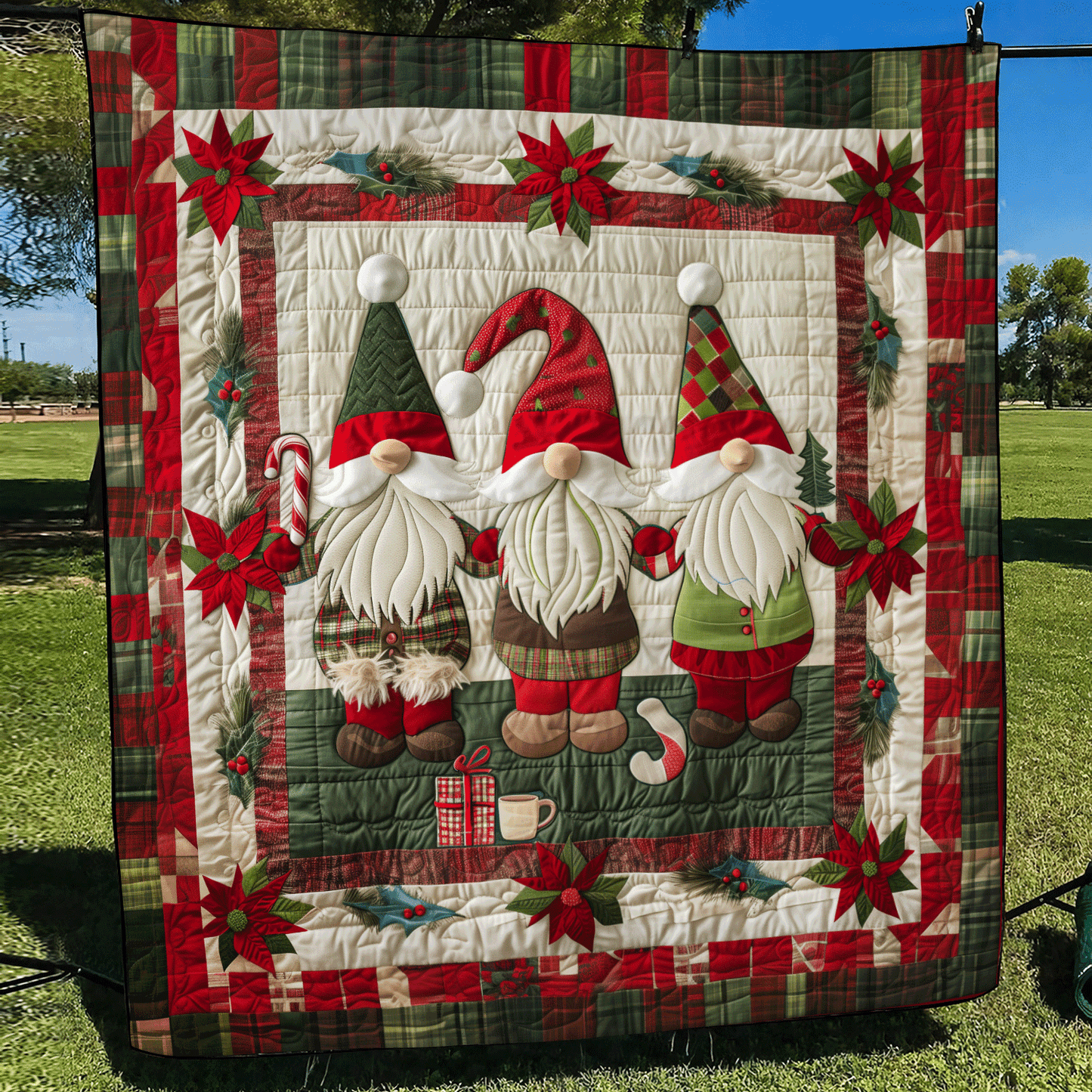 Gnome Parade Quilted Blanket NCU0TH1035