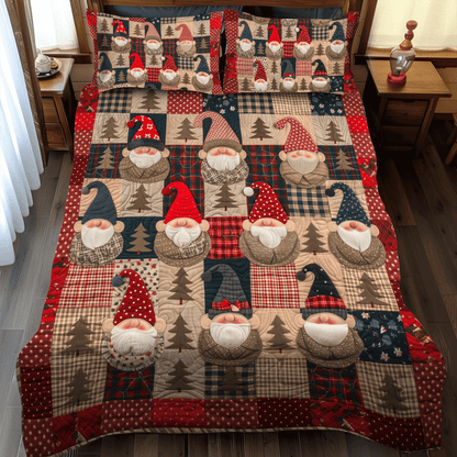 Gnome Village 3-Piece Quilted Bedding Set NCU0TH1050