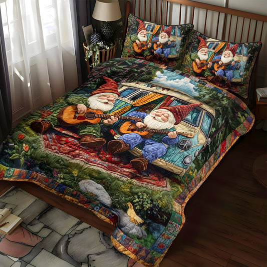 Gnome Acoustic Escape 3-Piece Quilted Bedding Set NCU0PT2659
