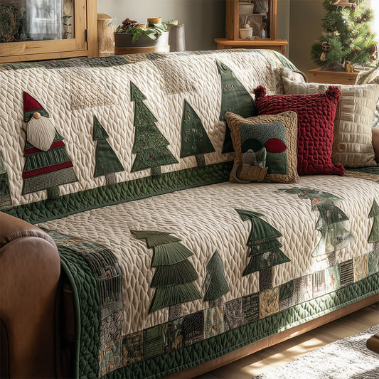 Gnome Among Pines Quilted Sofa Cover NCU0TH3795
