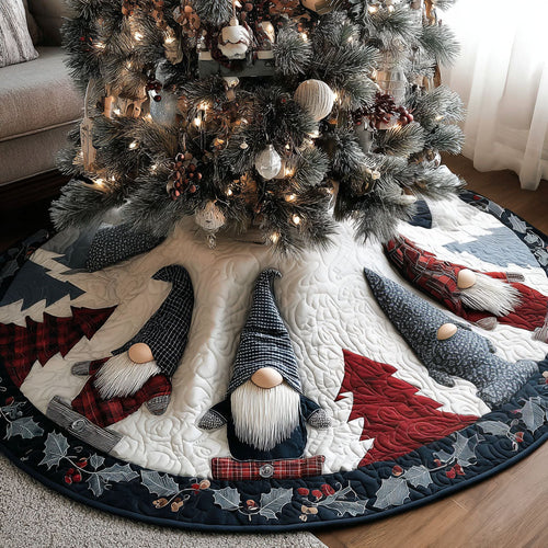 Gnome Cheerland Christmas Quilted Tree Skirt NCU0PT10623
