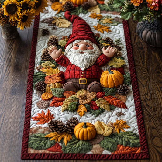 Gnome Cozy Lane Quilted Table Runner NCU0NT9126
