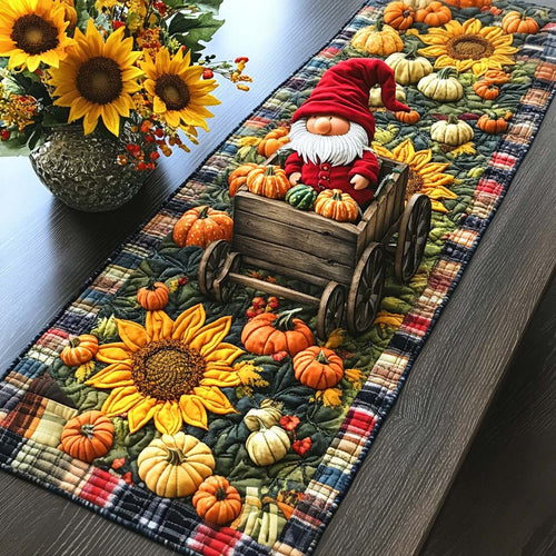 Gnome Fall Days Quilted Table Runner NCU0NT9127