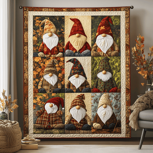 Gnome Farm Quilted Blanket NCU0TH1868