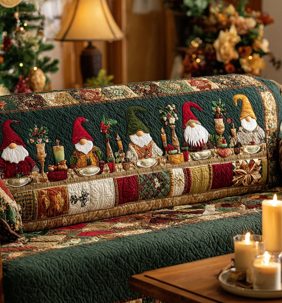 Gnome Feast Quilted Sofa Cover NCU0DV8355