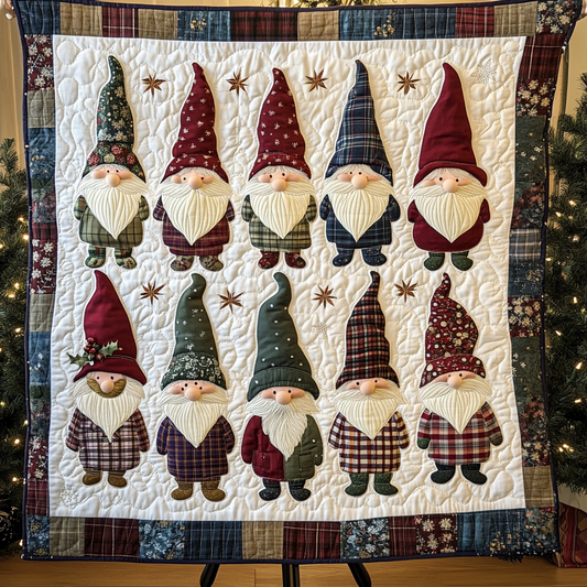 Gnome Gather Quilted Blanket NCU0VH264