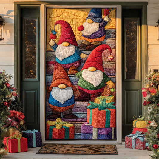 Gnome Gift Surprise Quilted Door Cover NCU0XD1607