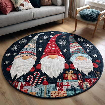 Gnome Gift Trio Quilted Round Mat NCU0HH271