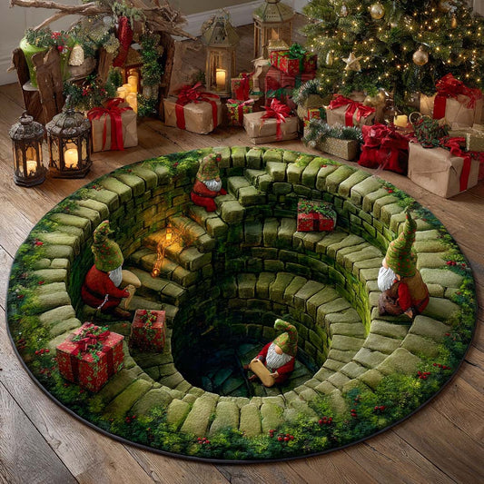 Gnome Gift Tunnel Round Carpet NCU0XD1423