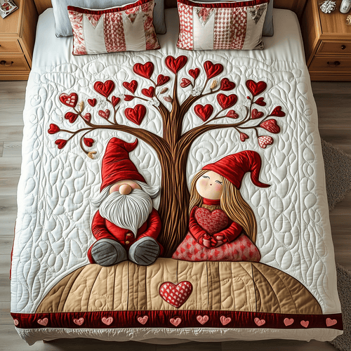 Gnome Harmony 3-Piece Quilted Bedding Set NCU0TH2488