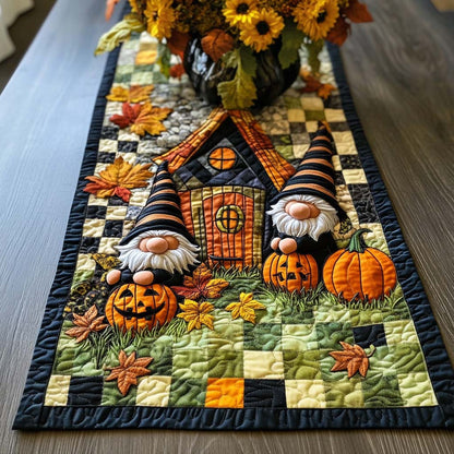 Gnome Harvest Joy Quilted Table Runner NCU0NT9128