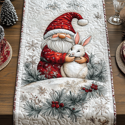Gnome Holiday Cheer Quilted Table Runner NCU0TL1572