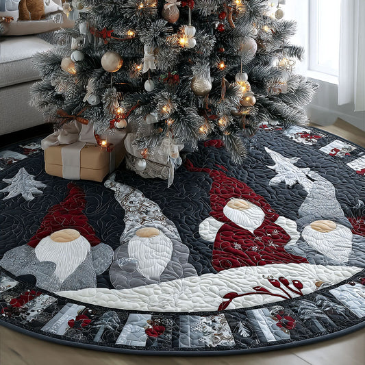 Gnome Holiday Magic Christmas Quilted Tree Skirt NCU0PT10626