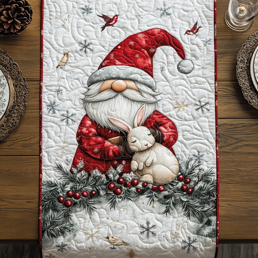 Gnome In Christmas Quilted Table Runner NCU0TL1573