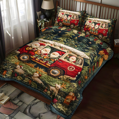 Gnome Jam Session 3-Piece Quilted Bedding Set NCU0PT2660