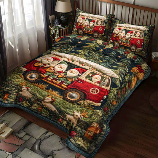 Gnome Jam Session 3-Piece Quilted Bedding Set NCU0PT2660