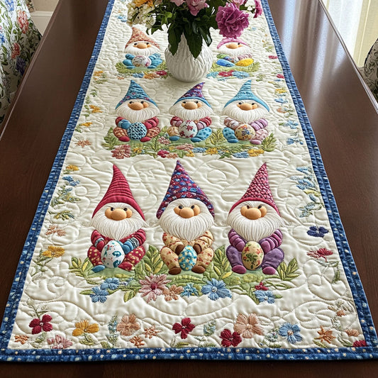 Gnome Joy Quilted Table Runner NCU0NT3242