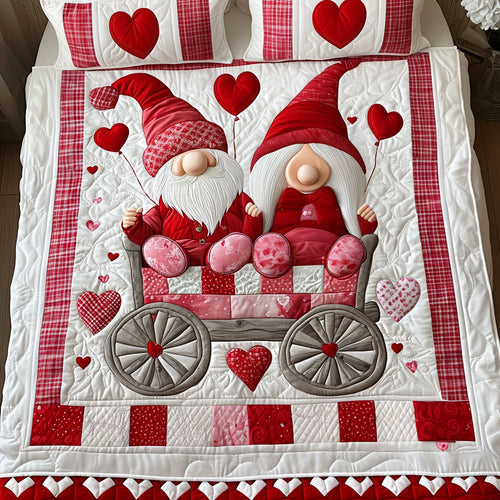 Gnome Love Tales 3-Piece Quilted Bedding Set NCU0NT2609