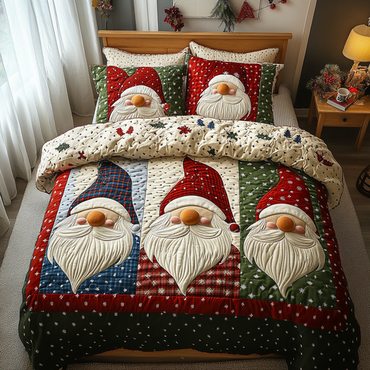 Gnome Magic 3-Piece Quilted Bedding Set NCU0DK10363