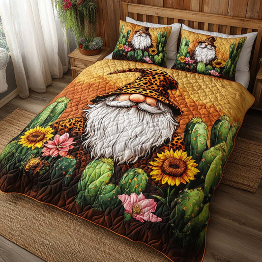 Gnome Meadow Joy 3-Piece Quilted Bedding Set NCU0XD100