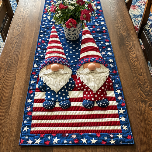 Gnome Nation Quilted Table Runner NCU0VH2613