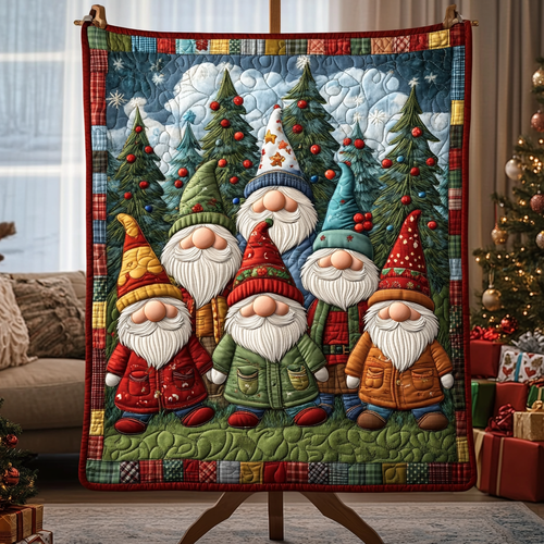 Gnome Noel Quilted Blanket NCU0VH1249