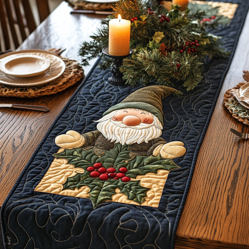 Gnome Noel Quilted Table Runner NCU0VH460