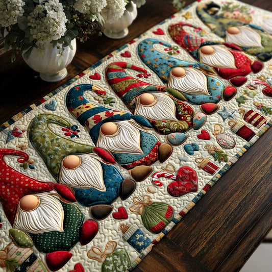 Gnome Parade Quilted Table Runner NCU0NT10289
