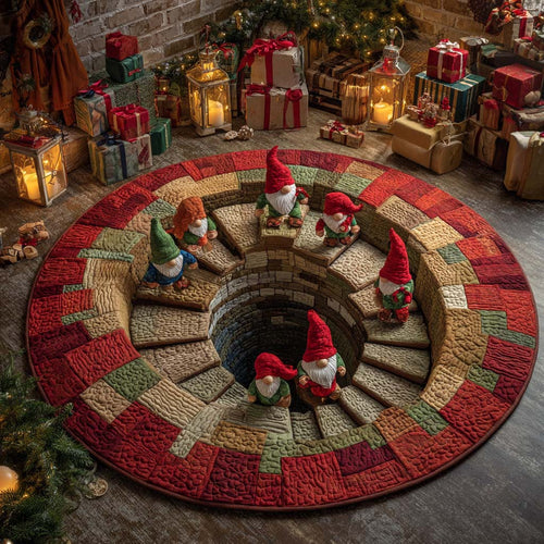 Gnome Spiral Quilted Round Mat NCU0XD1120