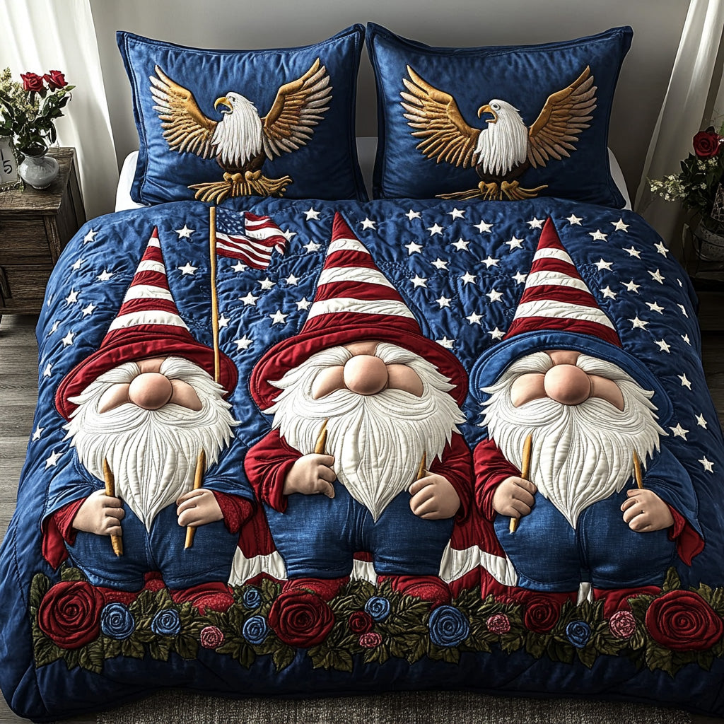 Gnome Spirit 3-Piece Quilted Bedding Set NCU0DV6583