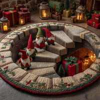 Gnome Stairs Quilted Round Mat NCU0XD1118