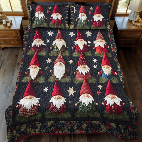 Gnome Stars 3-Piece Quilted Bedding Set NCU0VH290