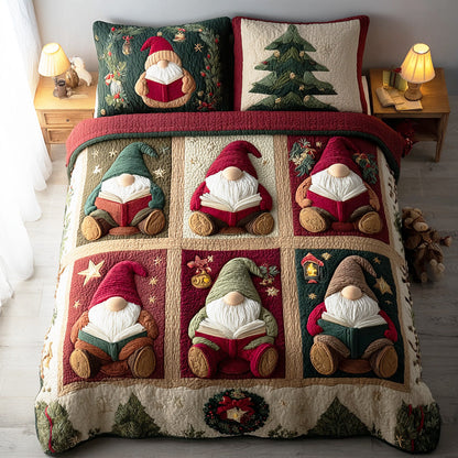Gnome Stories 3-Piece Quilted Bedding Set NCU0TD1954