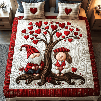 Gnome Sweet Gnome 3-Piece Quilted Bedding Set NCU0TH2481